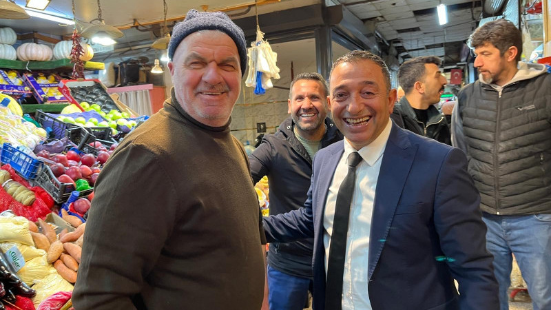 Mehmet Demir’e Katlı Pazaryeri esnafından sıcak karşılama