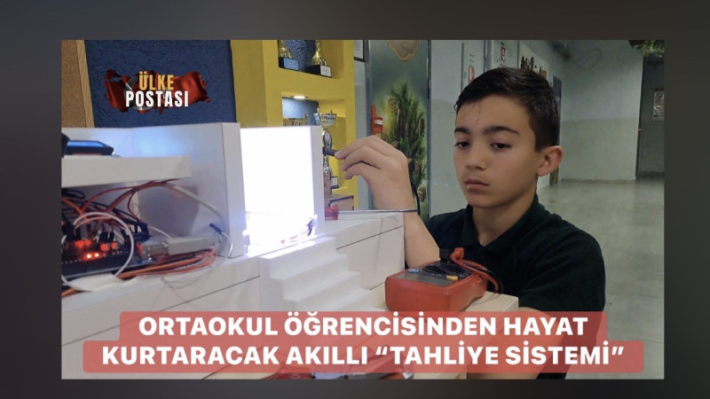 Kaynarcalı Ortaokul Öğrencisinden Hayat Kurtaracak “Akıllı Yangın Tahliye Sistemi”