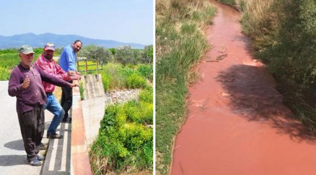 Tedirgin eden görüntü: Nif Çayı kırmızıya döndü! İnceleme başlatıldı