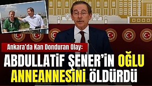 Ankara'da Şok Olay yine bir cinnet vakası: Abdullatif Şener'in Oğlu Rehin aldığı Anneannesini Öldürdü.