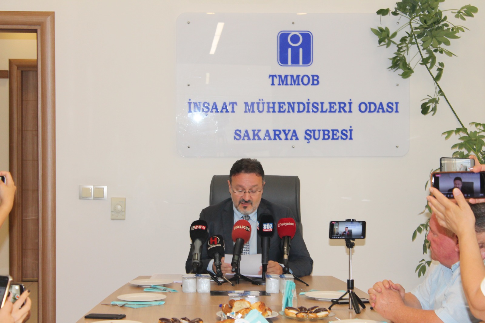 BASIN AÇIKLAMASI" TMMOB - İnşaat Mühendisleri Odası Sakarya Şube Yönetim Kurulu Başkanı Semih UÇAR